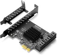 🔌 rivo pcie sata карта, 6 портов с 6 sata кабелями, расширительный контроллер sata, низкопрофильное крепление, без поддержки raid, загрузочный системный диск, поддержка 6 устройств sata 3.0. логотип