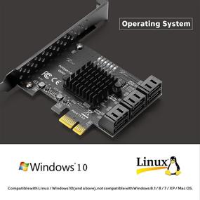 img 3 attached to 🔌 Rivo PCIe SATA карта, 6 портов с 6 SATA кабелями, расширительный контроллер SATA, низкопрофильное крепление, без поддержки RAID, загрузочный системный диск, поддержка 6 устройств SATA 3.0.