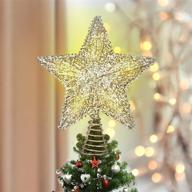 🌟 luxspire 9-inch christmas star tree topper: stunning led lights for beautiful holiday decoration! logo