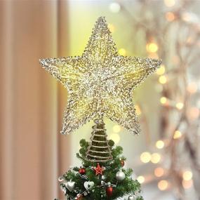 img 4 attached to 🌟 Luxspire 9-Inch Christmas Star Tree Topper: Stunning LED Lights for Beautiful Holiday Decoration!