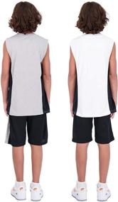 img 1 attached to 🏀 Hind Boys Basketball Shorts and Muscle Athletic Shirt Tank Top Jersey Set: 4-Piece Performance Gear for Active Boys