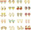 earrings animals butterfly painless princess logo