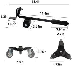 img 3 attached to Convenient & Durable: SUNSMIL Furniture Mover Dolly with Lifter - 500Lb Load Capacity, 3-Wheel Design, Set of 5 Pack (Black)