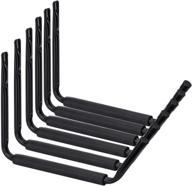 🔧 6 pack of 12-inch heavy duty jumbo arm hooks for garage storage - wall mount organizer with eva protector - ideal for utility, garden, and more logo