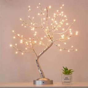 img 4 attached to DIY Tabletop Tree Light with 90 LED Bonsai 🌳 Tree Lamp, USB/Battery Operated for Home Party Decoration - Warm White