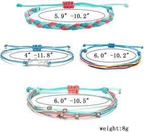 img 1 attached to 🌊 Летняя Волна: Водонепроницаемые нитевые браслеты для девочек - Дружба, ручной работы браслет с волнами