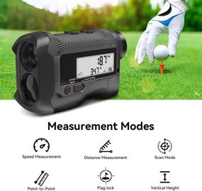 img 1 attached to 🏌️ ACPOTEL Golf Laser Range Finder - LCD Display Screen Golf Rangefinder with 6X Magnification, 750 Yards Range for Hunting, Slope ON/OFF, Flag-Lock/Scan Distance Measurement, Speed Tracker