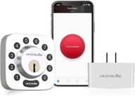 🔒 ultraloq smart door lock u-bolt (satin nickel) + bridge wifi adaptor, 5-in-1 keyless entry door lock with wifi, bluetooth & keypad, smart lock front door, ansi grade 1 certification logo