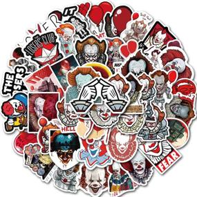 img 3 attached to 50PCS Terror Movie It Thriller Horror Style Toy Sticker For Water Bottle Skateboard Luggage Trolley Laptop Doodle Cool Sticker (Terror Movie It)
