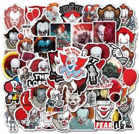 img 4 attached to 50PCS Terror Movie It Thriller Horror Style Toy Sticker For Water Bottle Skateboard Luggage Trolley Laptop Doodle Cool Sticker (Terror Movie It)