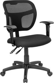 img 3 attached to Flash Furniture Mid Back Swivel Adjustable Furniture in Home Office Furniture