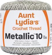 ✨ silver/silver coats crochet thread, 10, with metallic shine logo