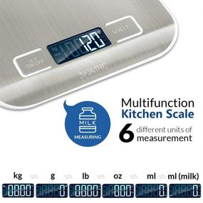 img 2 attached to 🔌 Kiaitre Digital Food Scale – USB Rechargeable Kitchen Scale with Tare Function, 1g Precise Graduation for Cooking and Baking (Batteries Included)