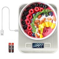 🔌 kiaitre digital food scale – usb rechargeable kitchen scale with tare function, 1g precise graduation for cooking and baking (batteries included) logo