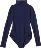 👕 capezio girls' clothing: turtleneck sleeve leotard sizes 8-10 - for active wear logo