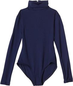 img 2 attached to 👕 Capezio Girls' Clothing: Turtleneck Sleeve Leotard Sizes 8-10 - For Active Wear