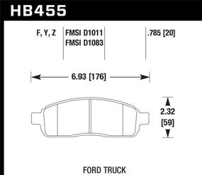 img 1 attached to 🦅 Hawk Performance HB455Y.785 Тормозные колодки длительного использования