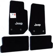 🚗 lloyd mats all weather carpet floor mats for jeep wrangler 4 door model (2014-2018) - silver jeep logo, custom fit - 4 piece set logo