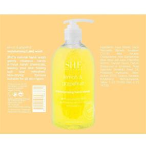 img 1 attached to 🍋 Lemon & Grapefruit Aromatherapy Hand Wash with Pump - Moisturizing Formula, 16.9 Fl Oz