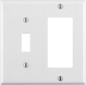 img 1 attached to 🔌 Leviton 80405-W 2-Gang Wallplate – 1 Toggle & 1 Decora/GFCI Combo, White