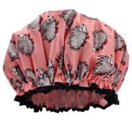 🦔 uweivv 2 pack hedgehog shower caps: silky satin lined, waterproof & reusable - perfect for women! logo