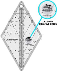 img 2 attached to Улучшите свои проекты пэчворка с помощью мини рулетки Creative Grids 60 градусов - CGR60DIAMINI