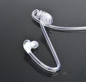 img 1 attached to 🎧 HYS 3.5MM Jack Headset - Heavy Duty, Military, Security Listen Only Earpiece for Surveillance - Acoustic Tube Earpiece with Medium Earmolds and Mushroom/Nipple Earbud Ear Tip