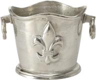 whw whole house worlds luxury champagne bucket wine cooler - french flair with fleur de lis crest, hand cast aluminum, old world craft finish - holds up to 8 bottles - 14 1/4 l x 11 1/2 w x 9 3/4 h inches логотип