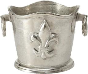 img 4 attached to WHW Whole House Worlds Luxury Champagne Bucket Wine Cooler - French Flair with Fleur de Lis Crest, Hand Cast Aluminum, Old World Craft Finish - Holds up to 8 Bottles - 14 1/4 L x 11 1/2 W x 9 3/4 H Inches