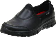 skechers track black women's shoes: work athletic footwear for women logo