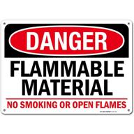 danger flammable material smoking sign logo