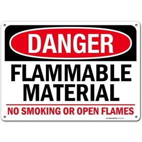 img 4 attached to Danger Flammable Material Smoking Sign