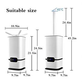 img 3 attached to Промышленный увлажнитель с высокой производительностью - 1500 мл/ч | Профессиональный увлажнитель для всего дома - площадь покрытия 1200 кв.фт | Бак для воды на 4,2 галлона, заполняемый сверху | 110V