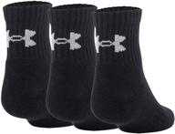 comfort and durability: under armour youth training cotton quarter socks, 3-pairs logo