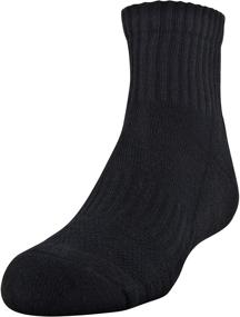 img 2 attached to Comfort and Durability: Under Armour Youth Training Cotton Quarter Socks, 3-Pairs