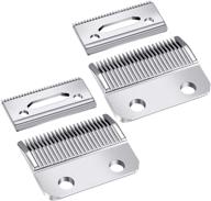 💇 high-quality 2 sets of adjustable clippers blades - hair trimmer replacement blade for wahl 1006, super taper #8400 (silver) logo