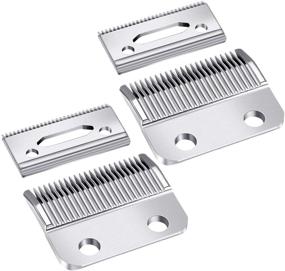 img 4 attached to 💇 High-Quality 2 Sets of Adjustable Clippers Blades - Hair Trimmer Replacement Blade for Wahl 1006, Super Taper #8400 (Silver)