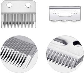 img 2 attached to 💇 High-Quality 2 Sets of Adjustable Clippers Blades - Hair Trimmer Replacement Blade for Wahl 1006, Super Taper #8400 (Silver)