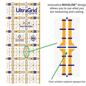 img 1 attached to QuiltCut UltraGrid Bonus Non Slip Quilting Sewing