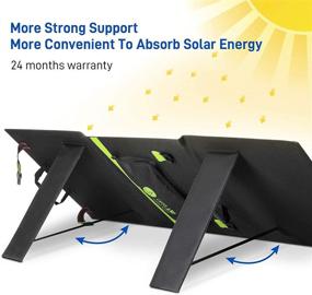 img 2 attached to 🌞 Portable Foldable Solar Panel Charger - 100W | Compatible with Solar Power Stations, Phones, Laptops | Ideal for Family Camping, RV, Travel, Hiking, and Outdoor Activities