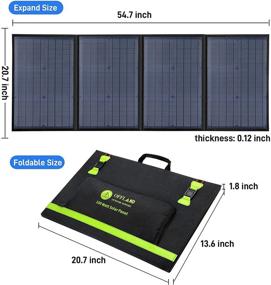 img 1 attached to 🌞 Portable Foldable Solar Panel Charger - 100W | Compatible with Solar Power Stations, Phones, Laptops | Ideal for Family Camping, RV, Travel, Hiking, and Outdoor Activities