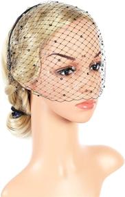 img 2 attached to 👰 BABEYOND 1920s Flapper Fascinator Mesh Veil Headband: A Timeless Bridal Accessory for Wedding Tea Parties