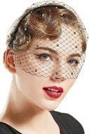 👰 babeyond 1920s flapper fascinator mesh veil headband: a timeless bridal accessory for wedding tea parties logo