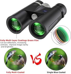 img 2 attached to 🔭 TEPECH 12x42 Binoculars with Smartphone Adapter & Tripod - Ideal for Bird Watching and Hunting. Enhanced Weak Light Vision with HD BAK4 FMC Lens for Adults.