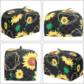 img 1 attached to Sunflower 2-Slice Toaster Cover - Waterproof Dustproof Organizer Bag for Kitchen Small Appliance - Anti Fingerprint Protection - Top Handle Design - Ideal Woman Gift