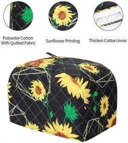 img 2 attached to Sunflower 2-Slice Toaster Cover - Waterproof Dustproof Organizer Bag for Kitchen Small Appliance - Anti Fingerprint Protection - Top Handle Design - Ideal Woman Gift