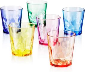 img 3 attached to 🥃 SCANDINOVIA - Set of 6 Unbreakable Premium Drinking Glasses - 13 oz Tritan Plastic Tumbler Cups - Perfect for Gifts - BPA Free - Dishwasher Safe - Stackable