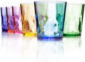 img 4 attached to 🥃 SCANDINOVIA - Set of 6 Unbreakable Premium Drinking Glasses - 13 oz Tritan Plastic Tumbler Cups - Perfect for Gifts - BPA Free - Dishwasher Safe - Stackable