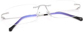 img 4 attached to Transition Photochromic Rimless Bifocal Reading Glasses Sun Readers with Sunglasses