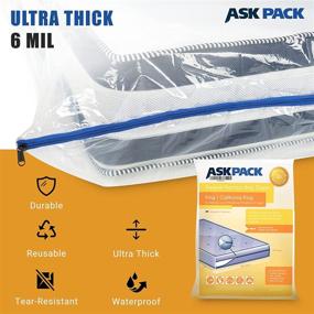 img 3 attached to 🛏️ Ultimate King/California King Mattress Bag: Zipper-Sealed, 6 Mil Ultra Thick for Secure Moving & Long-Term Storage - Tear Resistant, Waterproof & Ultra Heavy Duty